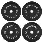 Fitvids 50-Pound Olympic Bumper Plate Set