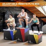GIKPAL 3-in-1 Plyometric Jump Box for Home Gym