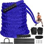 Heavy Duty Battle Rope for Home Workouts - 1.5" x 30