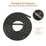 Black Battle Rope - 1.5 Inch Diameter, 30 Feet
