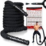 Durable 30ft Battle Ropes with Anchor Kit