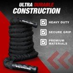 Durable 30ft Battle Ropes with Anchor Kit
