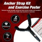 Durable 30ft Battle Ropes with Anchor Kit