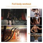 30ft Battle Rope & Weighted Jump Rope Set