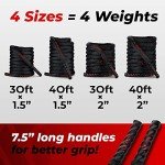 Weighted Battle Ropes for Home Gym Workout