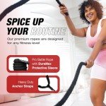 Durable 30ft Battle Ropes with Anchor Kit