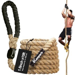15ft Climbing Rope for Home Gym Workouts