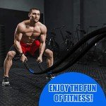 Heavy Duty Battle Rope with Anchor Strap - 1.5" x 50