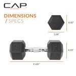 CAP Barbell 22.7kg Hex Dumbbells Set