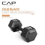 CAP Barbell 25 lb Cast Iron Hex Dumbbell