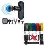 BOB AND BRAD Mini Massage Gun & Resistance Bands Set