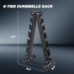 RITFIT Rubber Hex Dumbbell Set with Rack