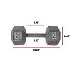 Hexagon Cast Iron Dumbbell Set – 2 Weights