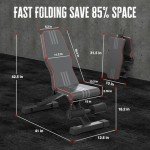 Adjustable Foldable 660LB Weight Bench, Lifting Sit-up Multi-use Workout Bench Exercise Bench Incline Decline Flat Utility Bench Press for Home Gym