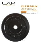 CAP Barbell 45 lb Olympic Bumper Plate - Black