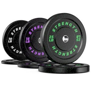 XDDIAS 100lb Colored Bumper Plates for Weightlifting