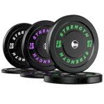 XDDIAS 100lb Colored Bumper Plates for Weightlifting