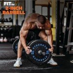 GIKPAL Olympic Rubber Bumper Plates Set - 190lb