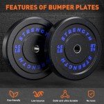 XDDIAS 100lb Colored Bumper Plates for Weightlifting
