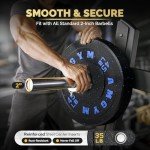 AMGYM 100LB Olympic Bumper Plates Set for Home Gym