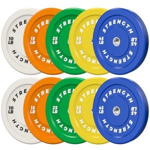 Rendpas Color Olympic Bumper Plates Set - 260LB