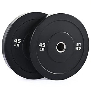 ZELUS 45 lb Olympic Bumper Plate Set