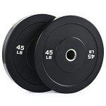 ZELUS 45 lb Olympic Bumper Plate Set