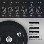 ZELUS 45 lb Olympic Bumper Plate Set