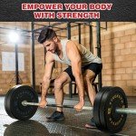 XDDIAS 100lb Colored Bumper Plates for Weightlifting