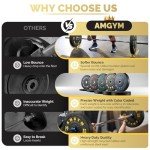 AMGYM 100LB Olympic Bumper Plates Set for Home Gym