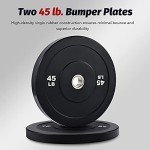 ZELUS 45 lb Olympic Bumper Plate Set