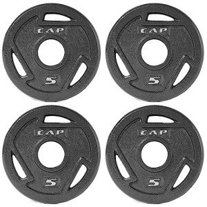 CAP Olympic Grip Weight Plates, 2.3 kg, Set of 4