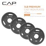 CAP Olympic Grip Weight Plates, 2.3 kg, Set of 4