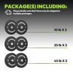 HANDBODE 160 lb Olympic Bumper Weight Plate Set