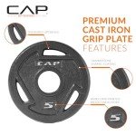 CAP Olympic Grip Weight Plates, 2.3 kg, Set of 4
