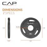 CAP Olympic Grip Weight Plates, 2.3 kg, Set of 4