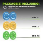 Colored Rubber Olympic Bumper Plates - 100LB Set