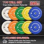 Rendpas Color Olympic Bumper Plates Set - 260LB