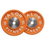 Valor Fitness 15 lb Polyurethane Bumper Plates - Set of 2