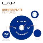 CAP Barbell 45 lb Olympic Bumper Plate - Blue