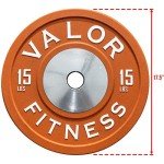 Valor Fitness 15 lb Polyurethane Bumper Plates - Set of 2