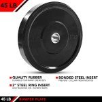 JFIT 45 LB Olympic Bumper Weight Plate