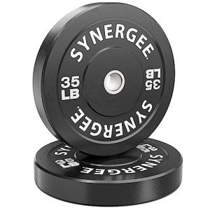 Synergee 35lbs Bumper Plates for Weightlifting