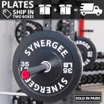 Synergee 35lbs Bumper Plates for Weightlifting