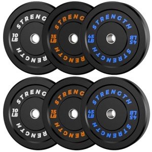 Rendpas 140LB Olympic Bumper Plates Set