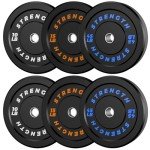 Rendpas 140LB Olympic Bumper Plates Set