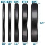 2-Inch Olympic Black Bumper Plates for Weightlifting