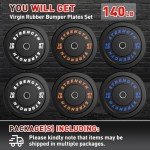 Rendpas 140LB Olympic Bumper Plates Set