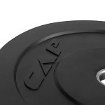 2-Inch Olympic Black Bumper Plates for Weightlifting