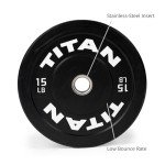 Titan Fitness 15 LB Olympic Bumper Plates Pair